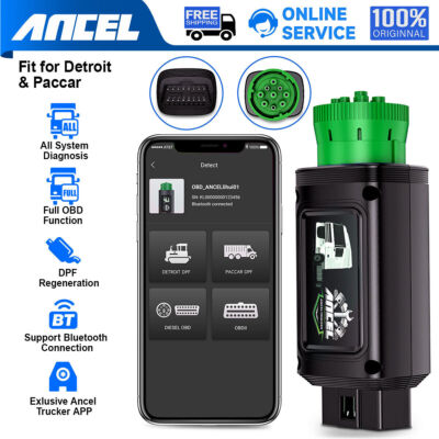 Bluetooth Heavy Duty Truck Scanner Full System Diesel DPF Regen Diagnostic Tool