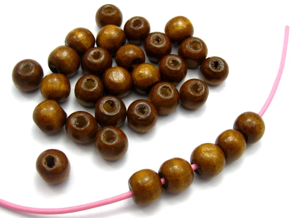 100pcs 12mm(1/2") Round Wood Beads~Wooden Beads Jewelry making Color Choice - image 3 of 4