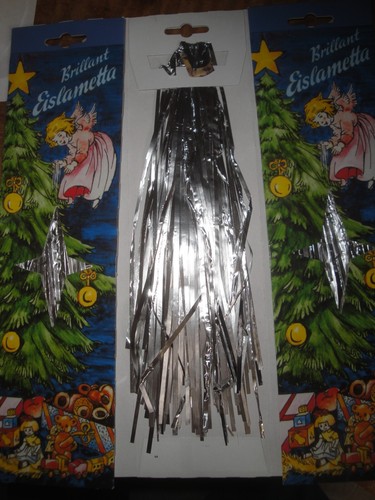 1 Brilliant Stanniol Eislametta German Metal Foil Christmas Tree Tinsel Lametta - Picture 3 of 4