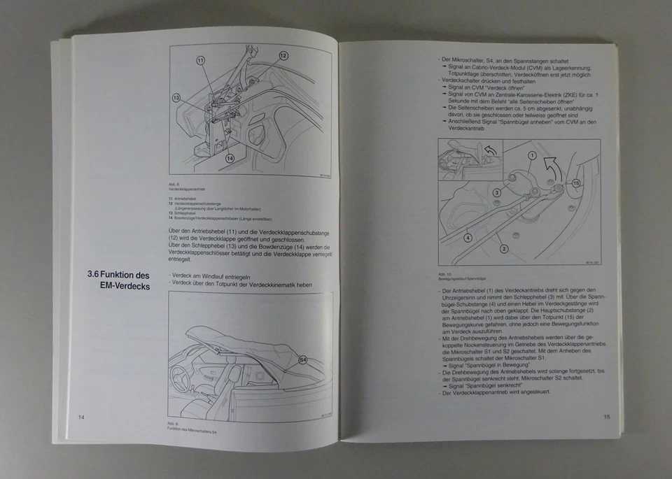 Schulungsunterlage/Seminario BMW 3er E36 Cabrio Con Zke IV Stand 12/1992 - Imagen 4 de 4