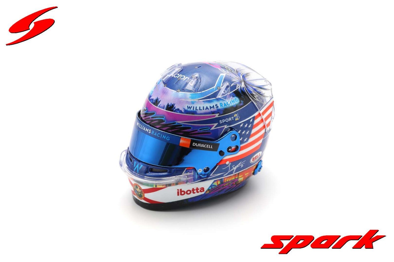Casque Logan Sargeant F1 Williams Miami 2023 idée cadeau collectionneur 1/5