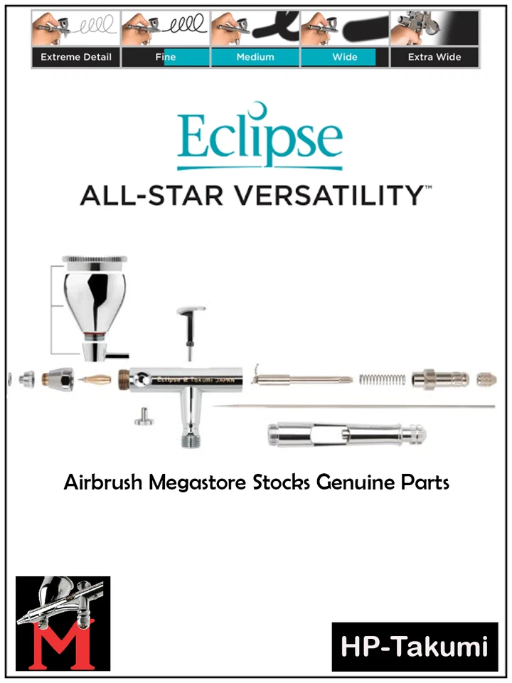 Iwata Eclipse Takumi Airbrush .35mm + Free Insured Freight - image 4 of 4