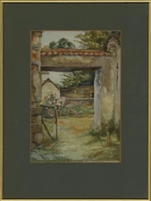 20th Century Watercolour - The Walled Garden