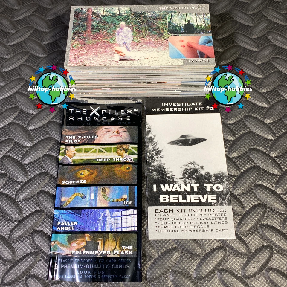 TOPPS 1997 THE X-FILES WIDE/SHOWCASE 72-CARD SET +WRAPPER AND FAN CLUB INSERT! - Image 2 of 2