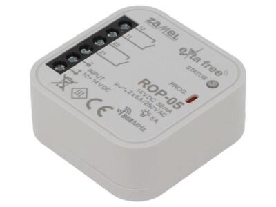 ROP-05 receiver EXTA FREE IP20 10-14VDC NO x2 socket installation -10-55°C ZAMEL