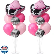 WinnerWhy 2 Set Cowgirl Party Decorations Disco Ball Balloon Disco Cowgirl Pa