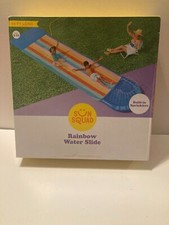 NEW Sun Squad Rainbow Water Slide 18 ft x 4.5 ft Ages 5-12