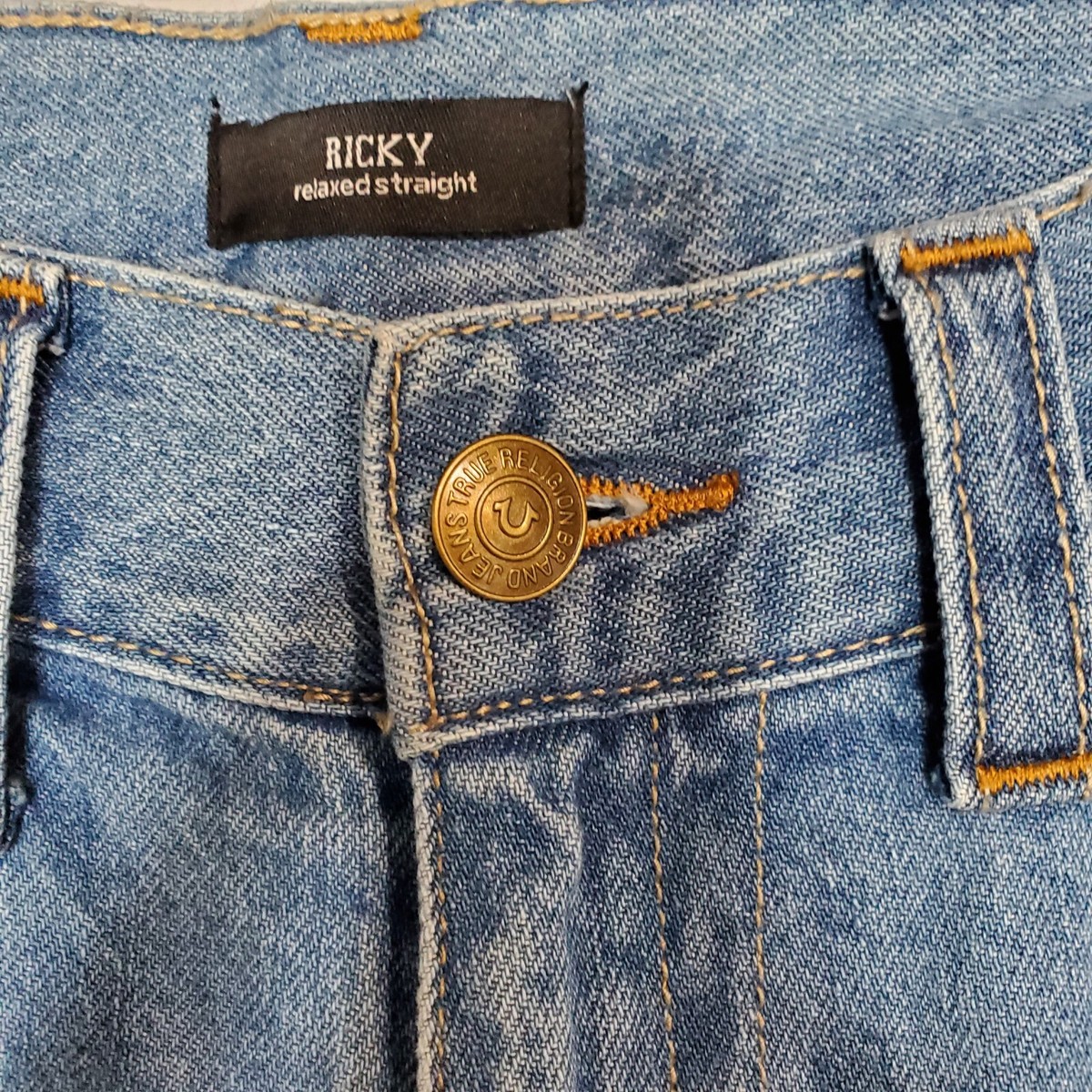 True Religion Brand Mens Jeans Ricky Relaxed Straight Leg SZ