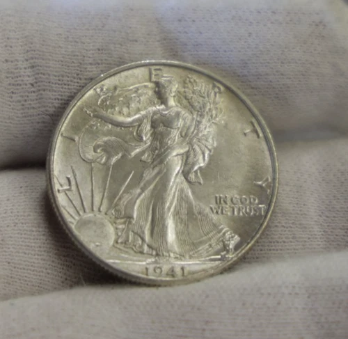 1939 D US Walking Liberty Half 50c AU+