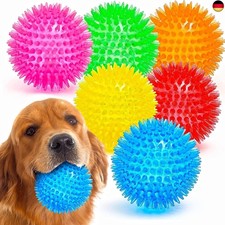 Quietschende B&auml;lle f&uuml;r Hunde, 6er-Pack 9 cm Quietschende Hundeball mit Stacheln