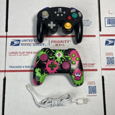 2 PowerA Nintendo Switch / Gamecube - Splatoon 2  WIRED Controllers -SAME DAY