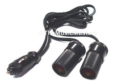 Lighter Plug Socket "Y" Extension SPLITTER Cable Cord 2 Dual Power Outlets VWLTW