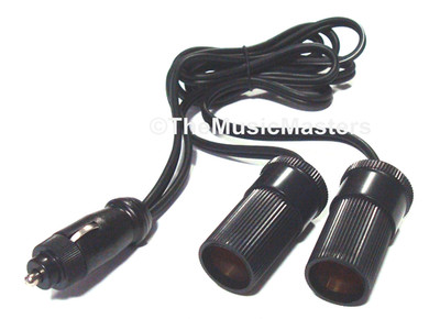 Lighter Plug Socket ''Y'' Extension SPLITTER Cable Cord 2 Dual Power Outlets VWLTW