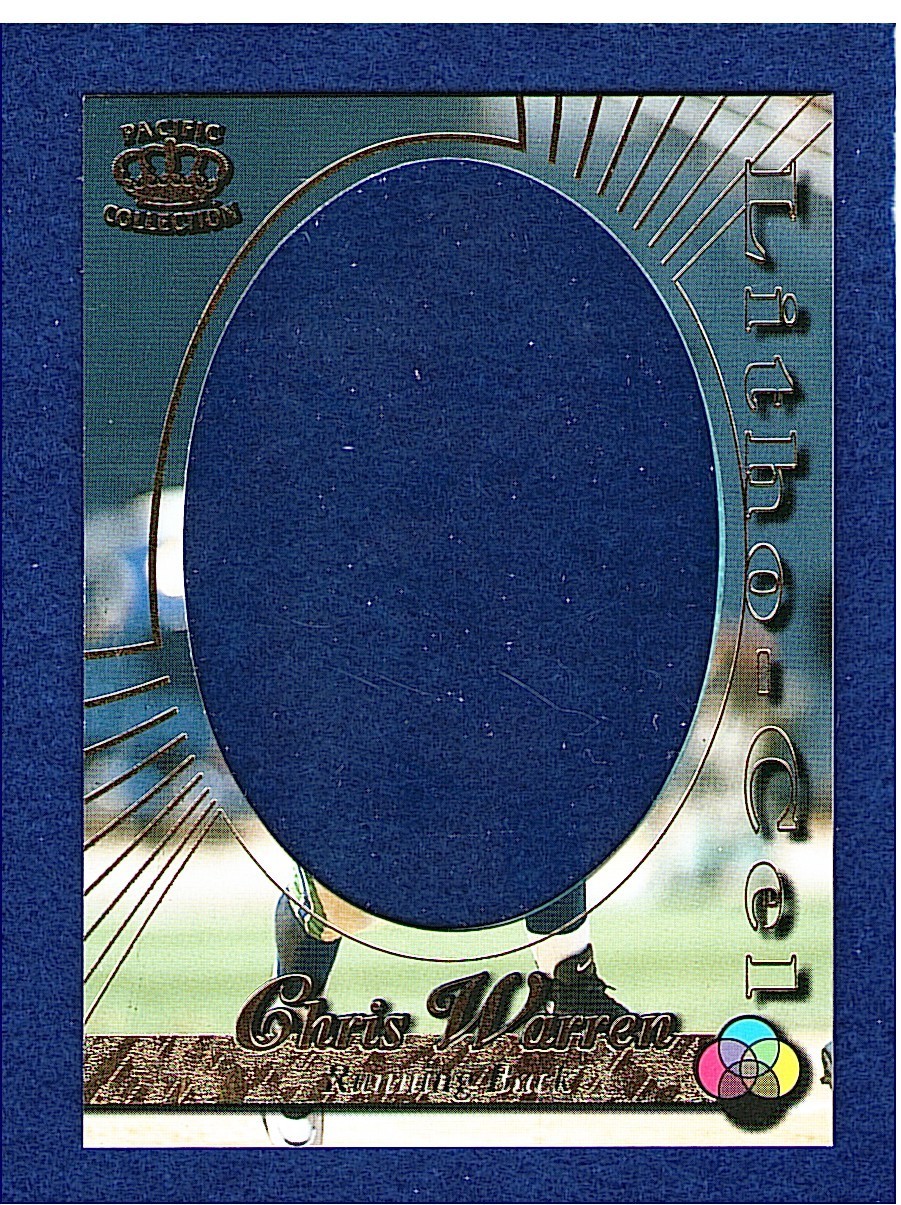 1996 Pacific Litho-Cel #P2 Chris Warren Promo Seahawks