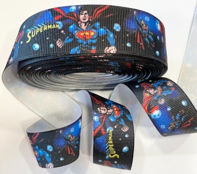 1  Super Hero Man Grosgrain Ribbon  Grosgrain Ribbon   BY THE YARD  (36'') BTY