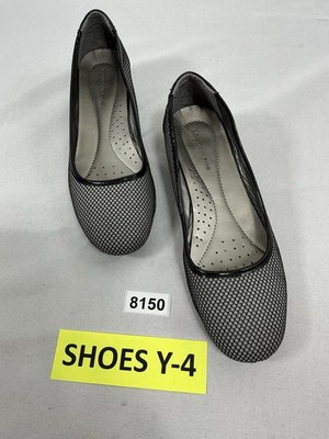 Womans London Fog Chester Wedge Slip On Loafers Size 10 M Black