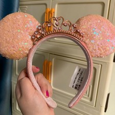 Disney.Parks SHDR Tiara Princess Crown Pink Minnie Ears Headband US POST