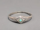 Vintage Uncas Sterling Silver Turquoise Ring Size 7