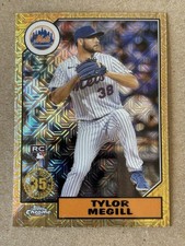 2022 Topps Tylor Megill 87 Topps Silver Pack Chrome RC Rookie Card #T87C22 Mets. rookie card picture