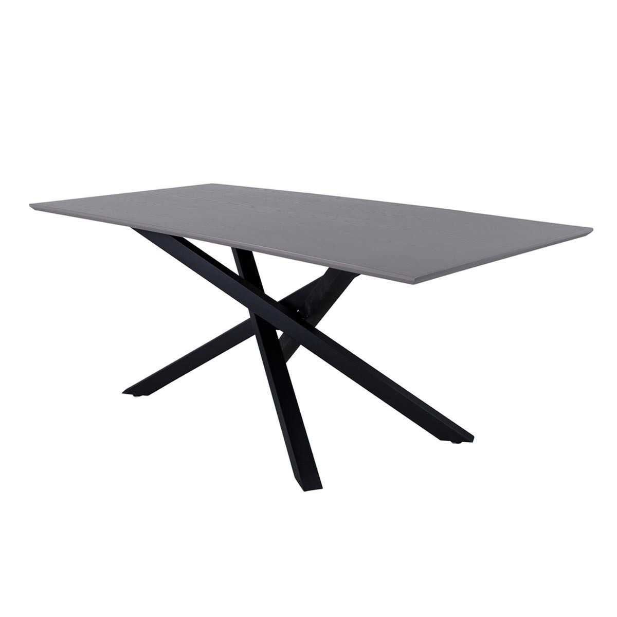 Table à manger Piazza 180cm gris et noir pour optimiser votre grand séjour