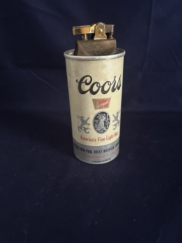 Vintage SCARCE COORS Banquet Metal Beer Can Cigarette Lighter Untested Aluminum