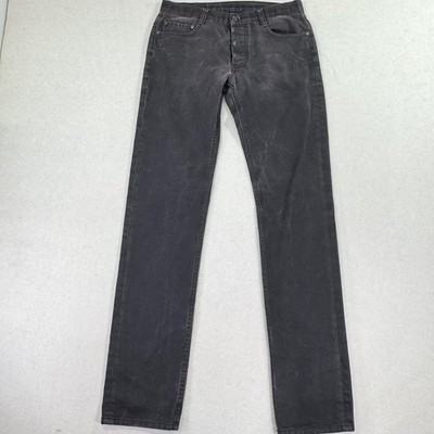 Marc Jacobs Jeans Mens 32x34 Charcoal Gray Straight Regular Fit Button Fly Denim