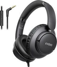 Wired Headphones with Microphone, over Ear Lightweight Foldable 3.5Mm Plug in Co