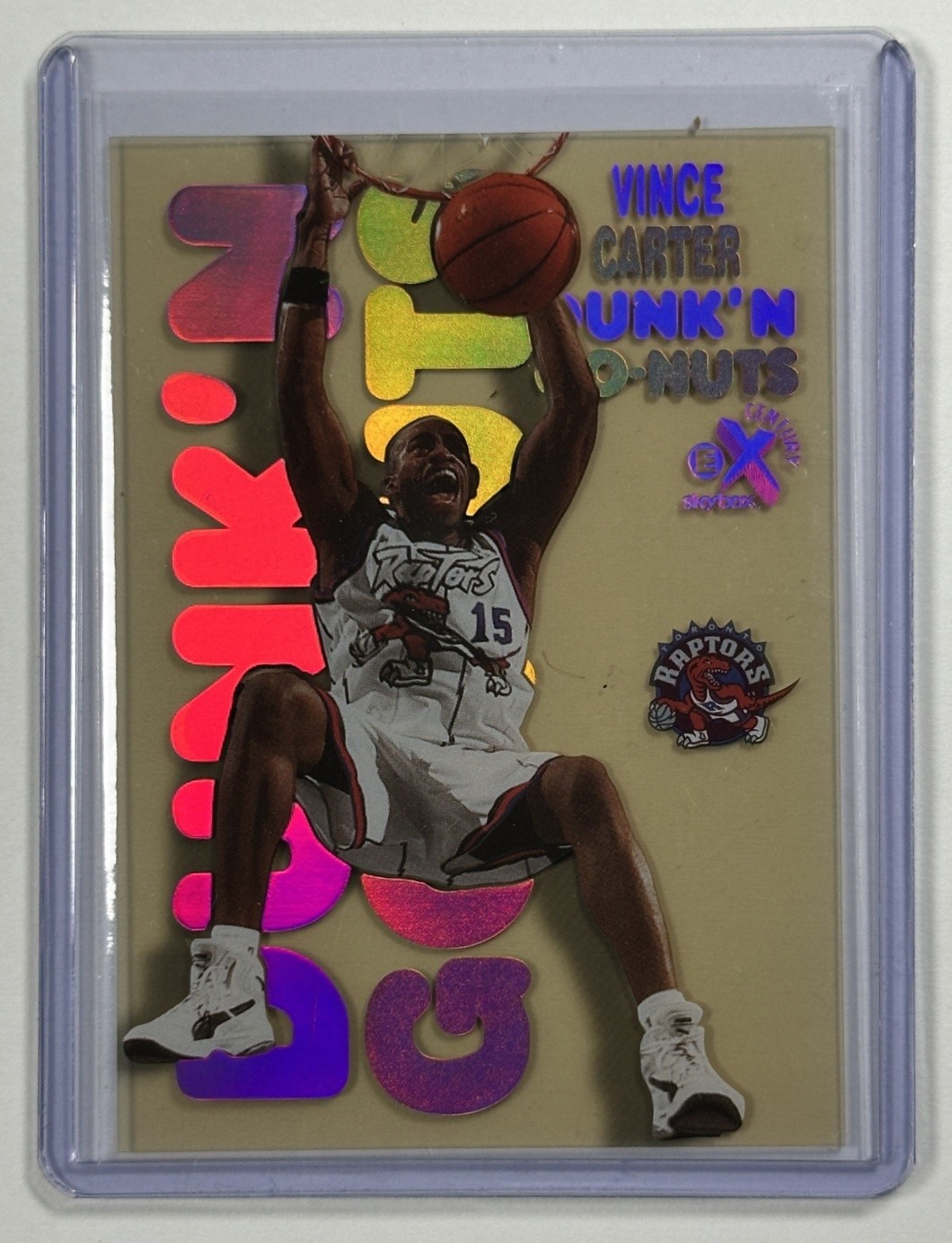 VINCE CARTER 1998-99 SKYBOX X E-X CENTURY #12DG ROOKIE DUNK'N GO NUTS RC RAPTORS