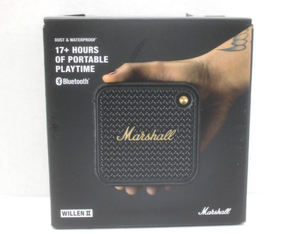 Marshall Willen II Portable Bluetooth Speaker Black and Brass (BRAND NEW)
