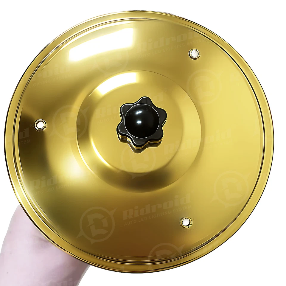 1x Platillo de tambor de coche ventilación de aire haz que tu conducción sea más divertida (dorada) platillo de choque de coche Foto 3 de 4
