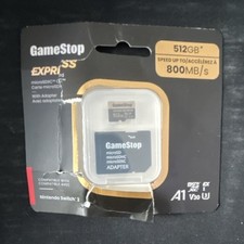 GameStop Express MicroSDXC 512GB V30 Memory Card Adapter Nintendo Switch
