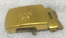 United States Military Slide Belt Buckle Brass USA Bar Shield Logo USA Made