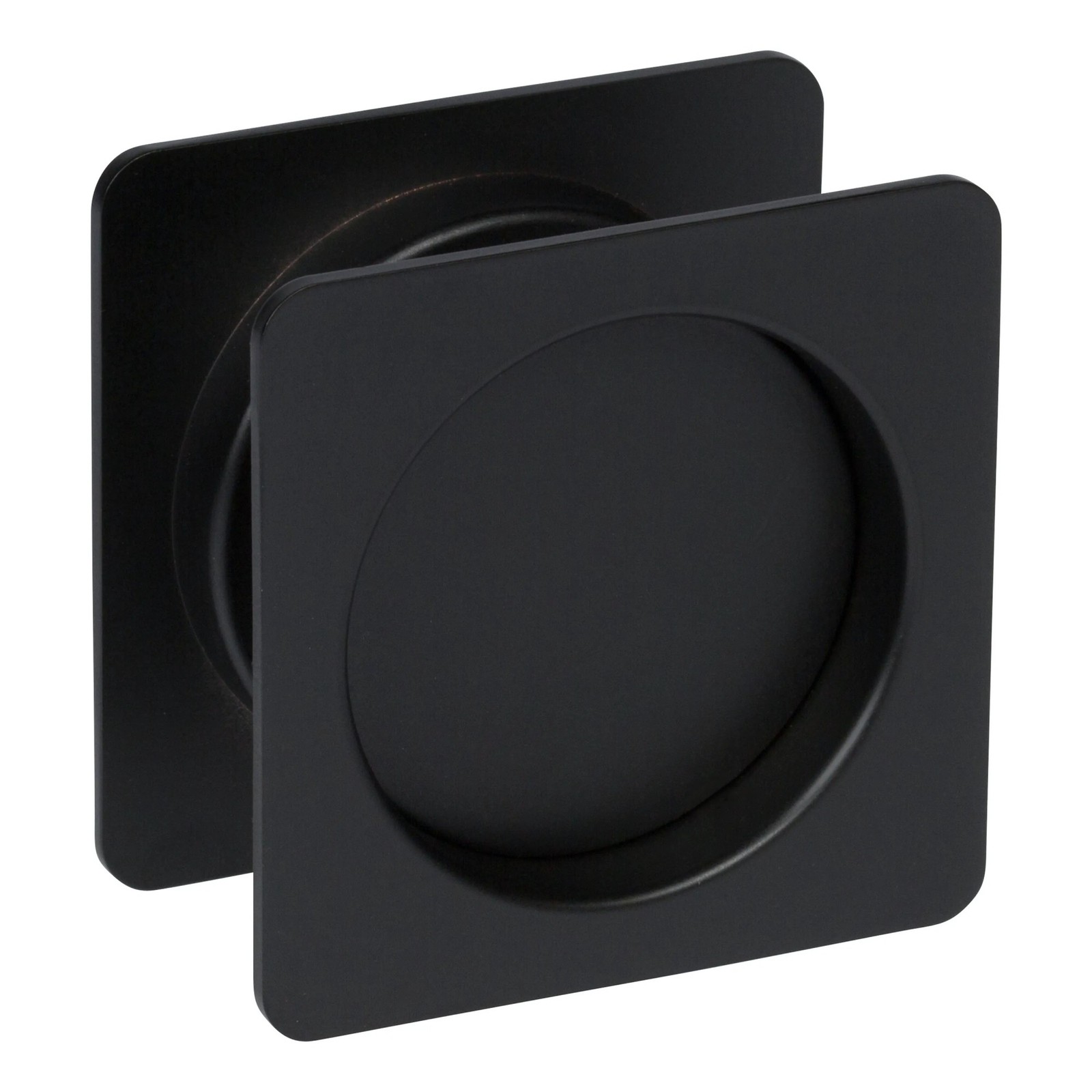 Black Delaney US19 Contemporary Square Pocket Door Passage Set  