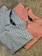 Vineyard Vines Men s 2 XXL Check Stripe Long Sleeve Button-Down Shirts