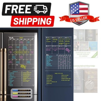 Non-Magnetic Dry Erase Calendar - Monthly & Weekly Chart, List & Blank Board ...