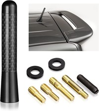 Universal 8cm Auto Dach Kurz Stab Antenne Carbon Design Radio Adapter DAB #E3