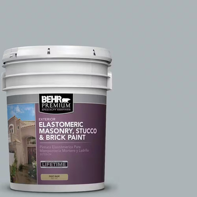 5 Gal. #MS-67 Quay Blue Elastomeric Masonry, Stucco and Brick Exterior Paint