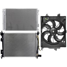 Electric Radiator Condenser Cooling Fan Kit For 2012-2013 Hyundai Accent Kia Rio