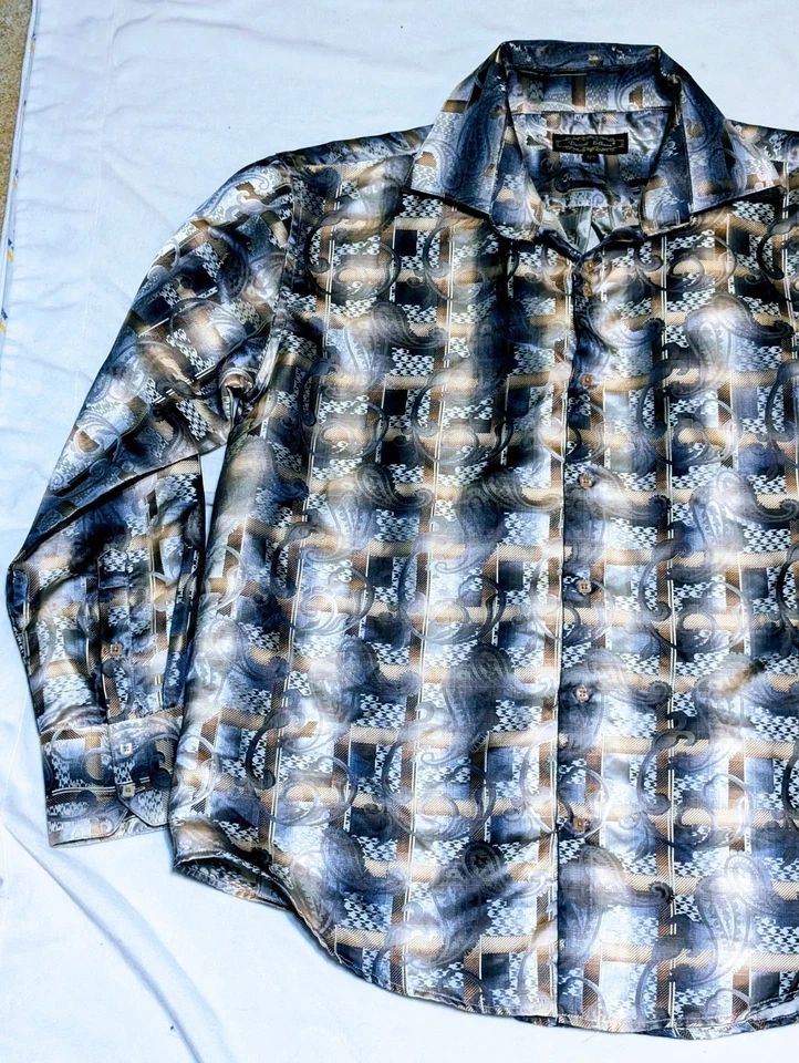 Daniel Ellissa Men’s Size 2XL Button Down Dress Shirt Microfiber Plus Size - Image 2 of 4