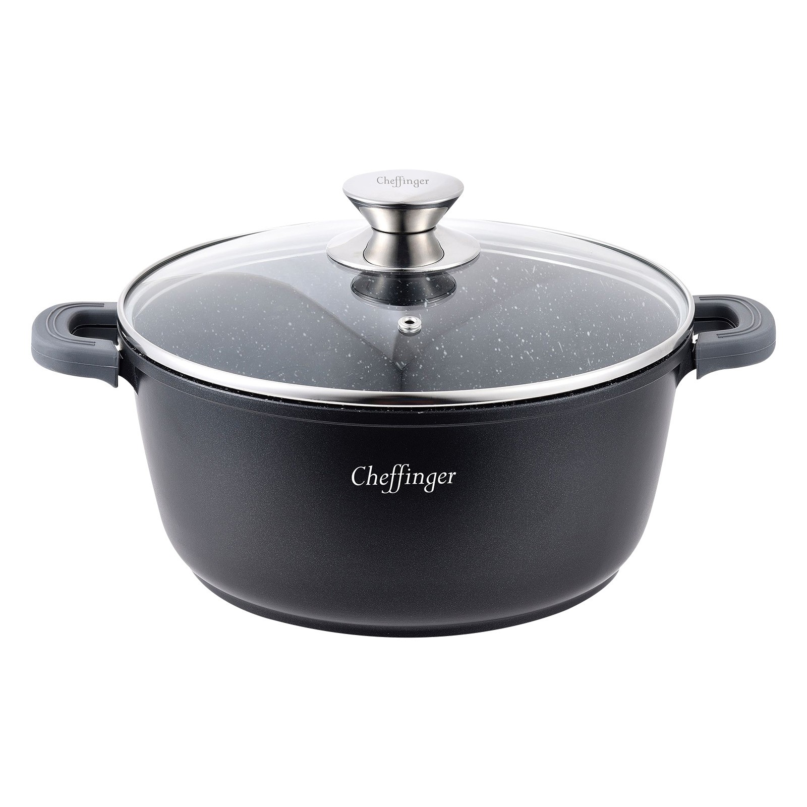 Marmite induction 24cm effet marbre Cheffinger pour cuisson sans attacher