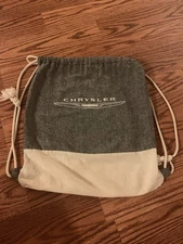 Chrysler Drawstring Backpack, Gray/beige bag
