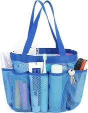 Mesh Shower Caddy Portable for College Dorm Room Essentials, 8-Pocket Large Show