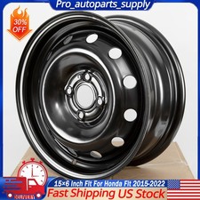 New 15 X 6 Inch Replacement Wheel Rim For Honda Fit 2015-2022 Black Steel Rim Us