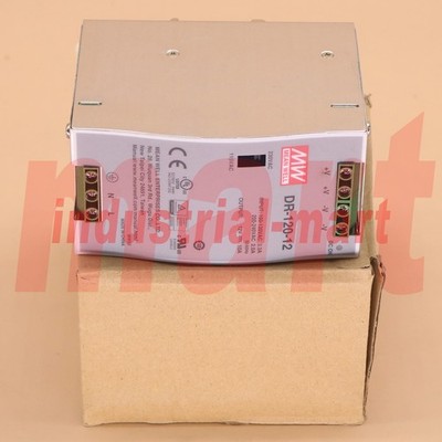 One New MEAN WELL DR-120-12 12V 10A power supply