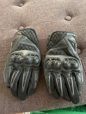 Dainese Air Hero Motorcycle Gloves Leather Black Size S/8 Touring Riding