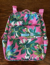 Vera Bradley Lighten Up Compact Backpack Pink Green Tropical Paradise Floral