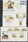 3 Australia 1980 FDC Cover Flinders Birds Dogs Parliament House Port Fairy Pmk