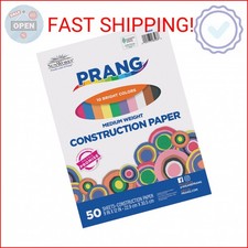 Prang Formerly SunWorks Construction Paper, 10 Assorted Colors, 9" x 12", 50 S