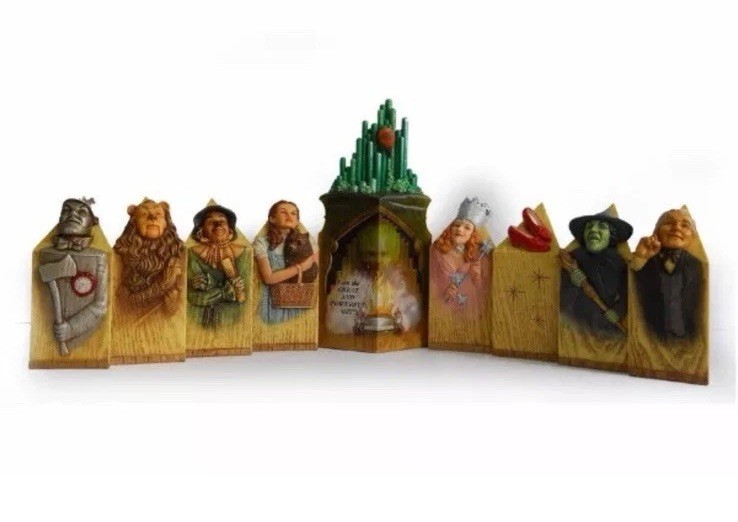WIZARD OF OZ 9PC PILLARS SET ENESCO DESIGN BY KIM LAWRENCE 2013 DOROTHY TIN MAN
