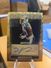 HAKEEM NICKS 2025 Prizm Black FOTL Gold Vinyl AUTO  /5